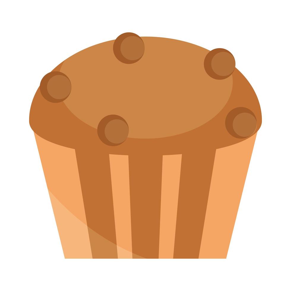 brood dessert cupcake menu bakkerij voedsel product vlakke stijlicoon vector