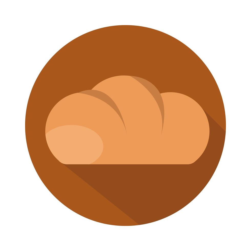 brood menu bakkerij voedsel product blok en plat icoon vector