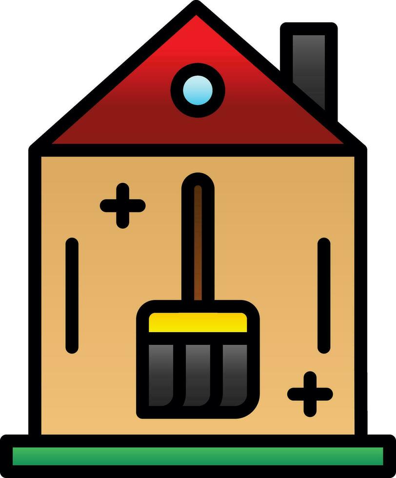 huis schoonmaak vector icoon ontwerp