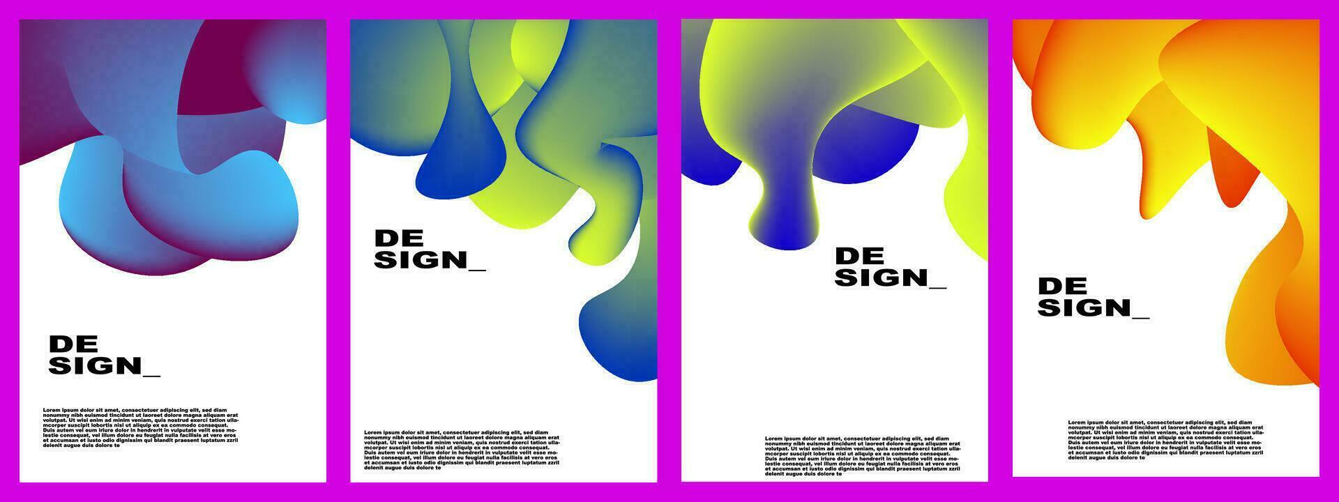 abstract helling achtergrond reeks voor banier, poster, ontwerp, sjabloon, folder, brochure, website, enz vector