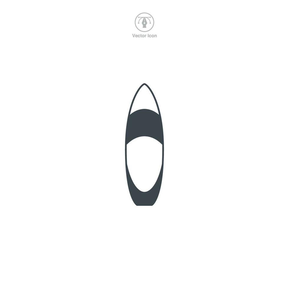surfboard icoon symbool vector illustratie geïsoleerd Aan wit achtergrond
