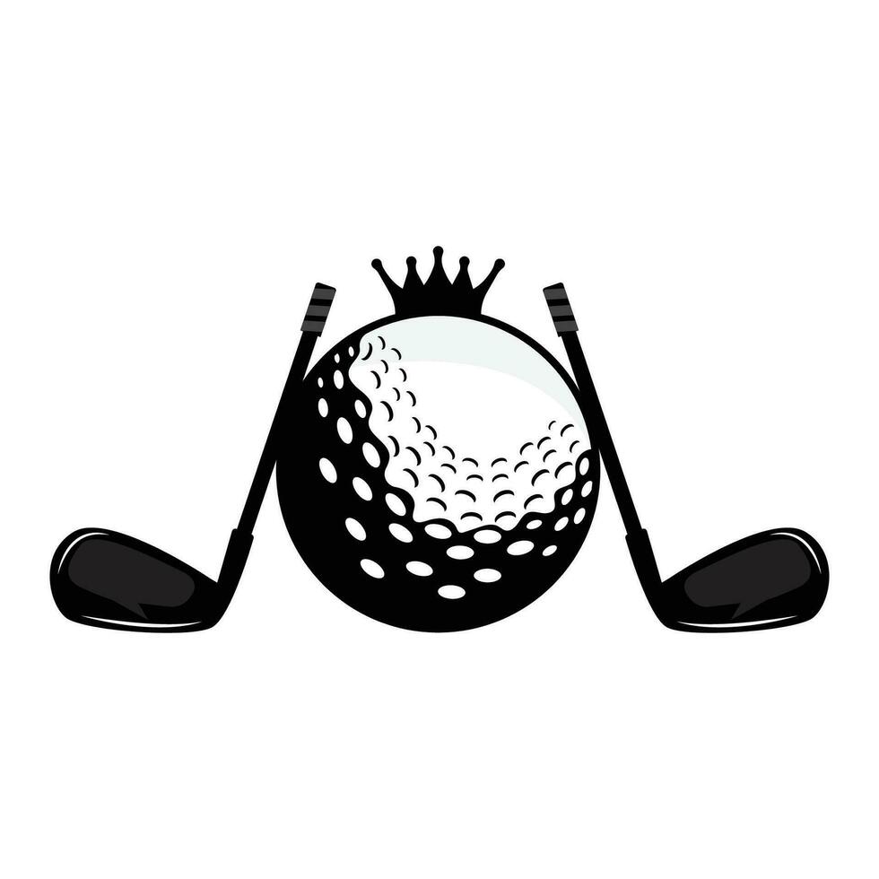 golf logo ontwerp, ontwerp vector golf bal en golf club toernooi, illustratie sjabloon