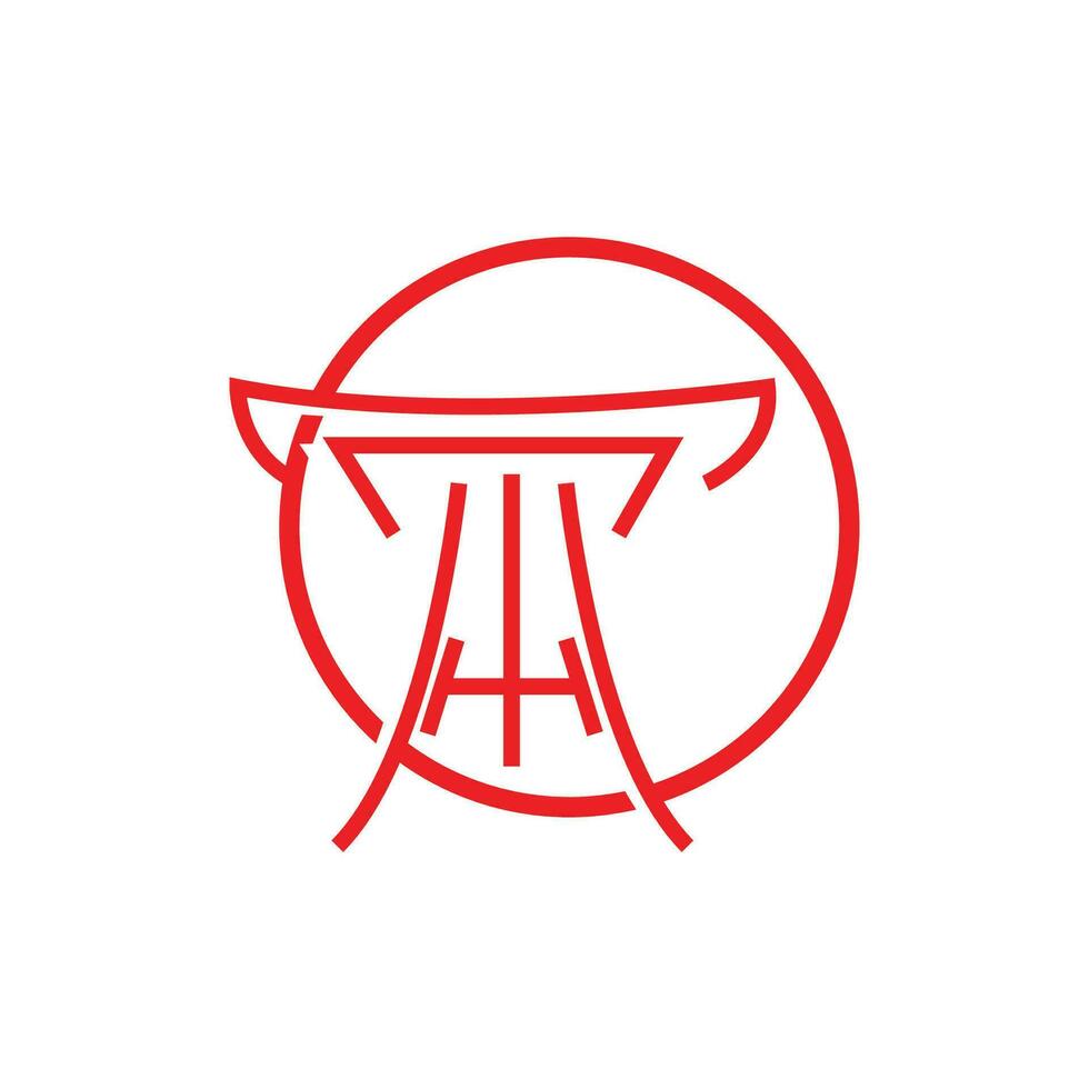 torii poort logo, Japans geschiedenis poort icoon vector, Chinese illustratie, houten ontwerp bedrijf merk sjabloon vector