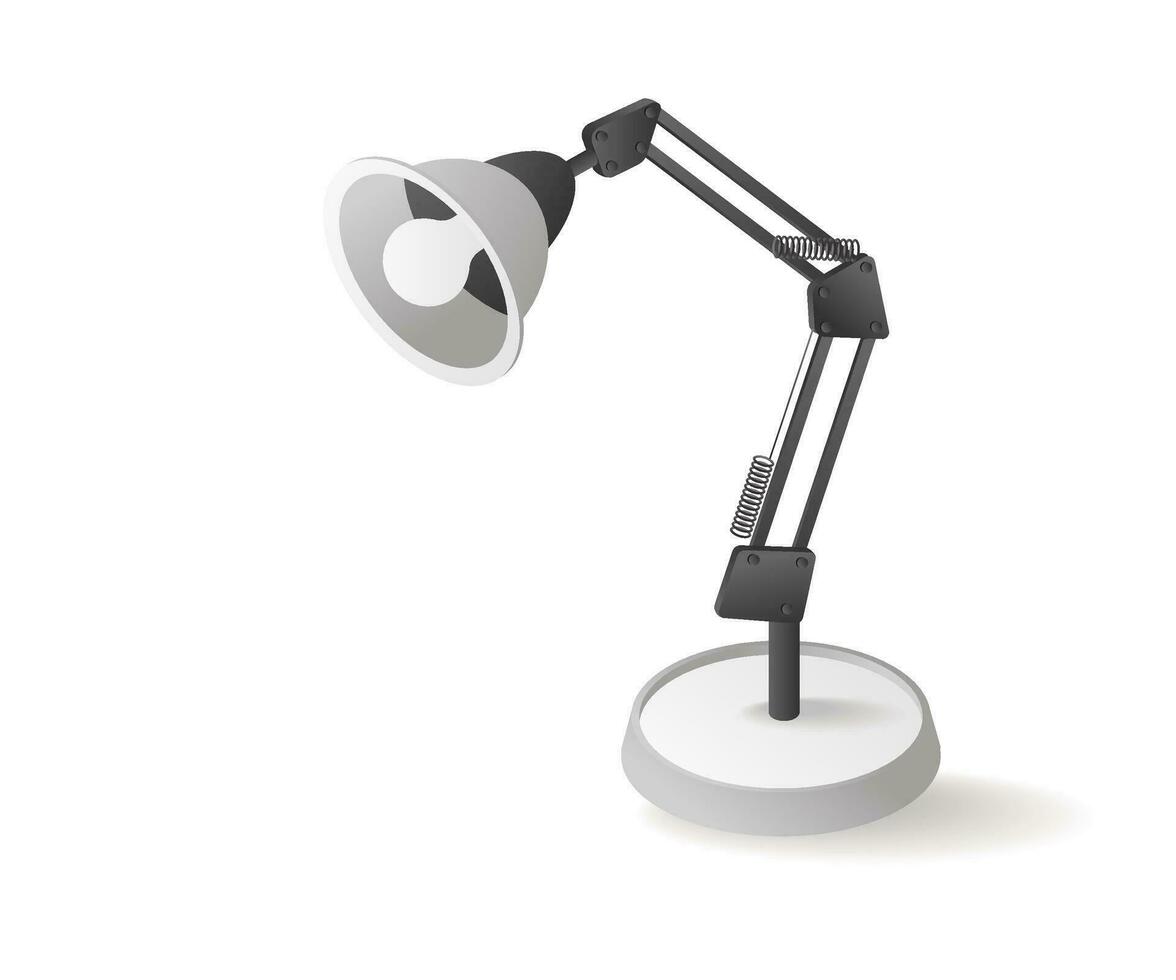 technologie bureau lamp voor studie en werk concept isometrische illustratie vector