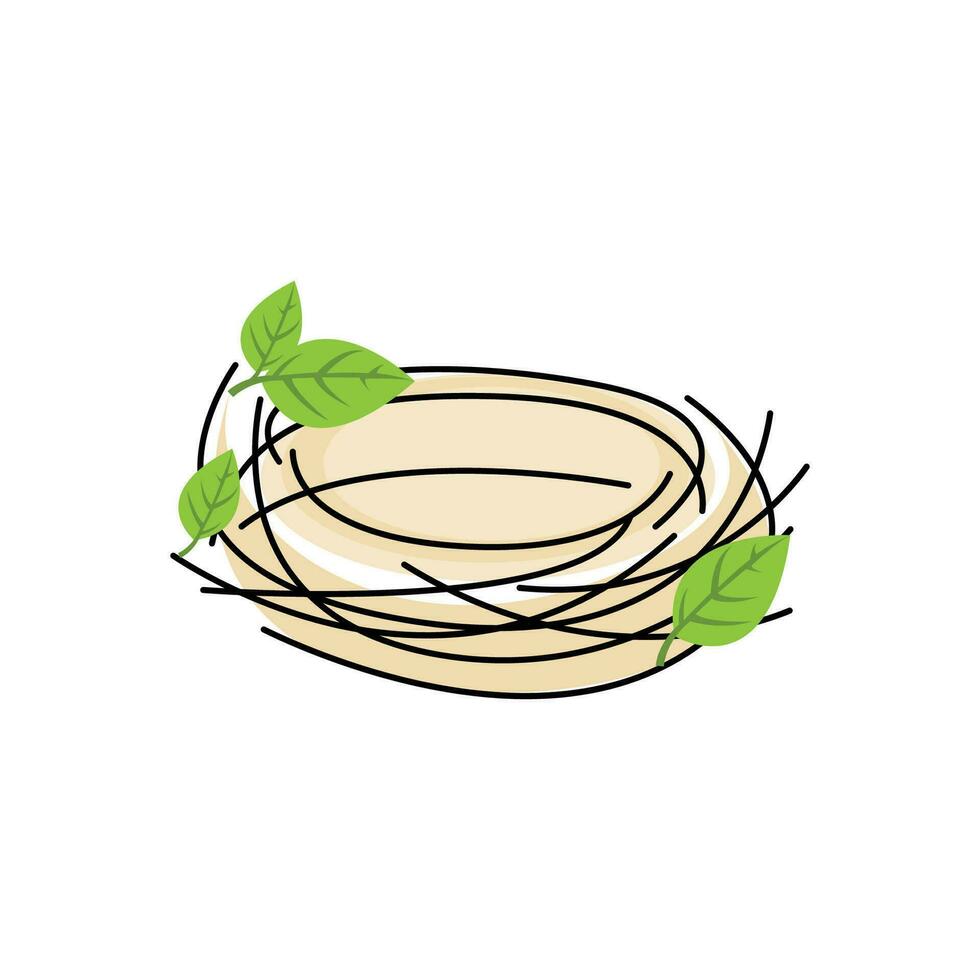 vogel nest logo, vector ontwerp illustratie sjabloon