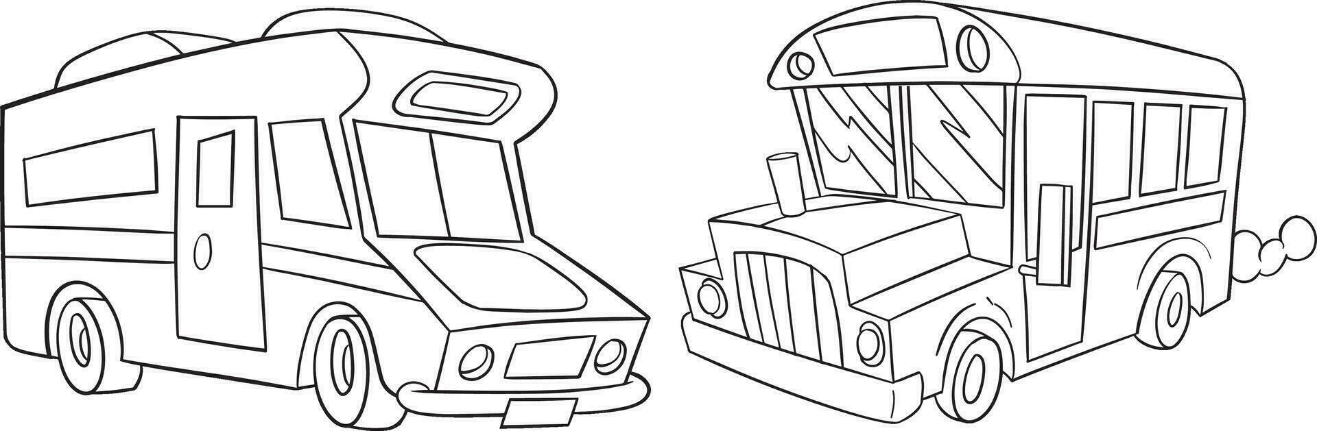 auto in kaart brengen karakter poses geschetst. vector beeld reeks van hand- getrokken collecties geïsoleerd Aan wit achtergrond. doodle-stijl. verzameling van auto voor kinderen werkzaamheid kleur boek vector illustratie