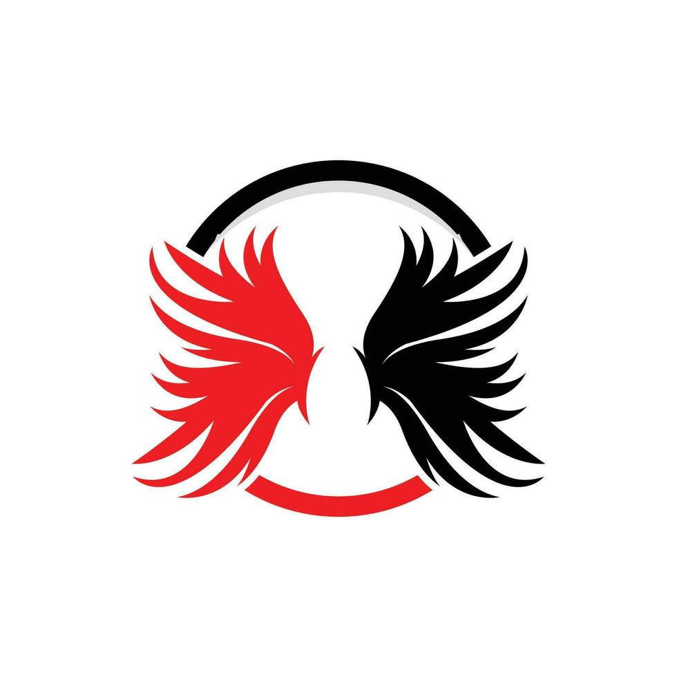 vleugel logo ontwerp, vector adelaar valk Vleugels, schoonheid vliegend vogel, illustratie symbool