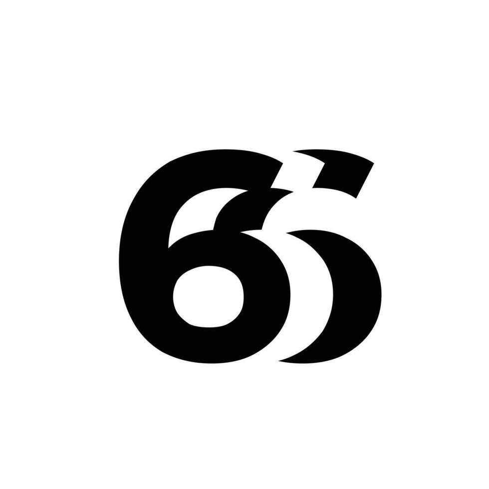 666 brief monogram logo icoon ontwerp vector