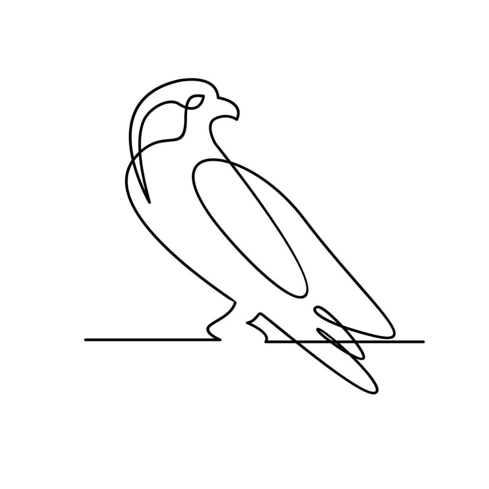 valk single lijn logo icoon ontwerp illustratie vector