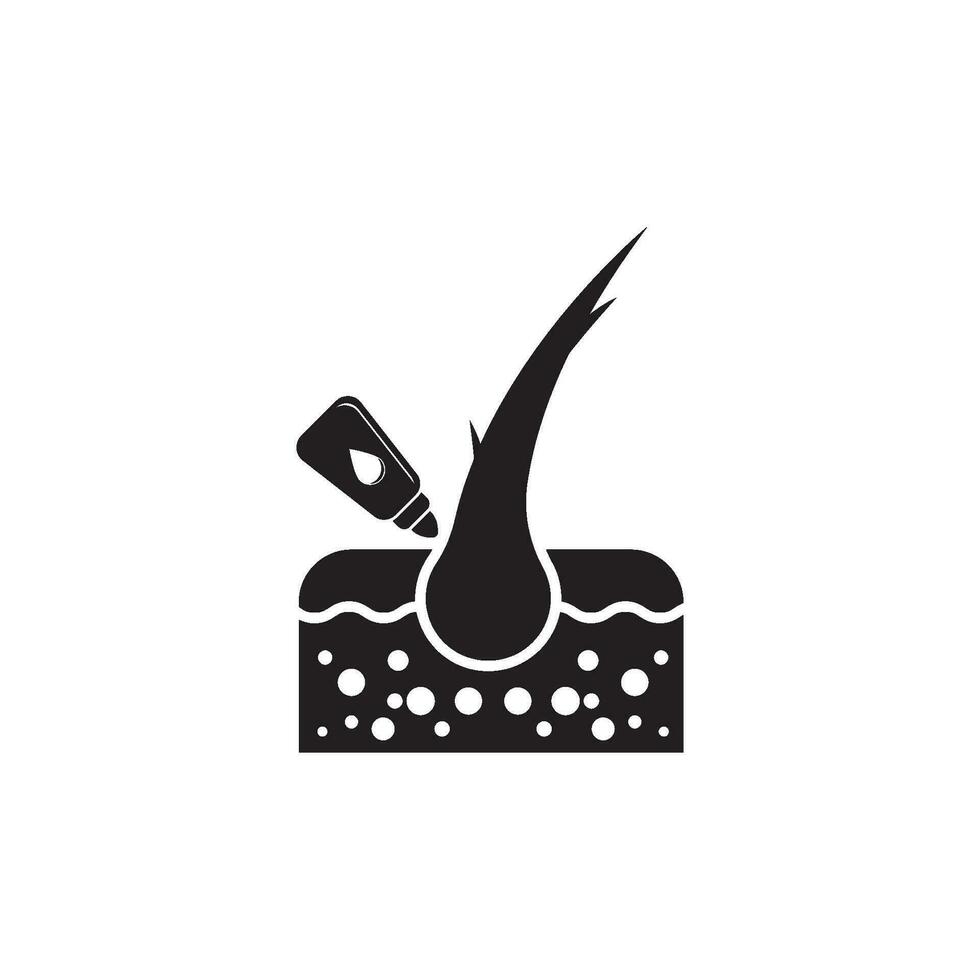 haar- zorg icoon logo vector,illustratie ontwerp sjabloon. vector