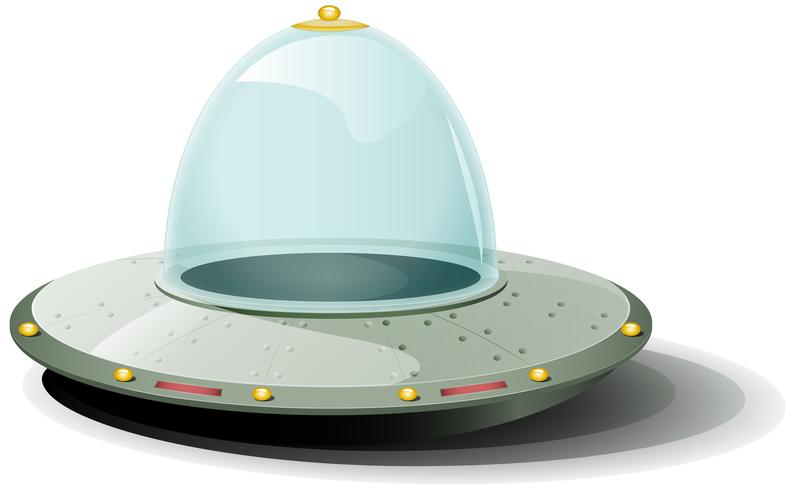 Retro Cartoon ruimteschip vector