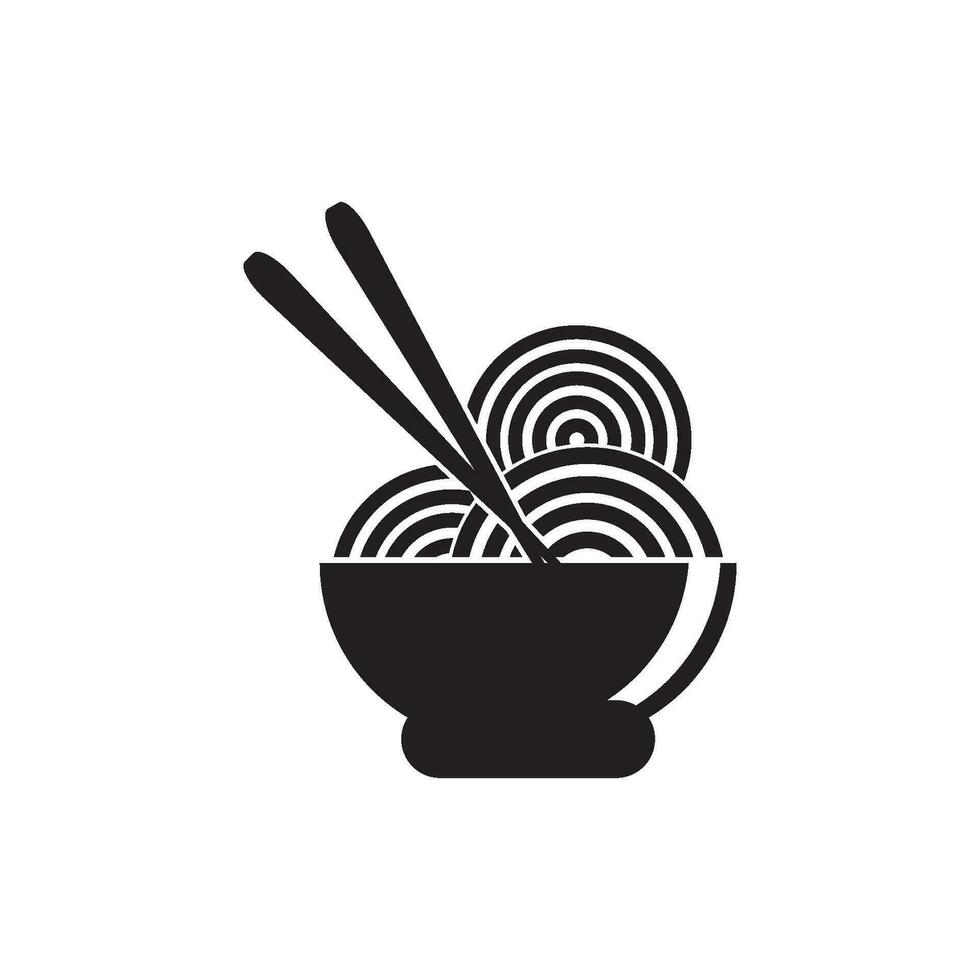 noodle icoon logo vector,illustratie ontwerp sjabloon. vector