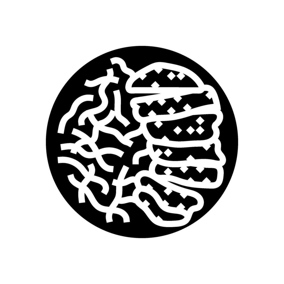 tonkatsu Japans voedsel glyph icoon vector illustratie