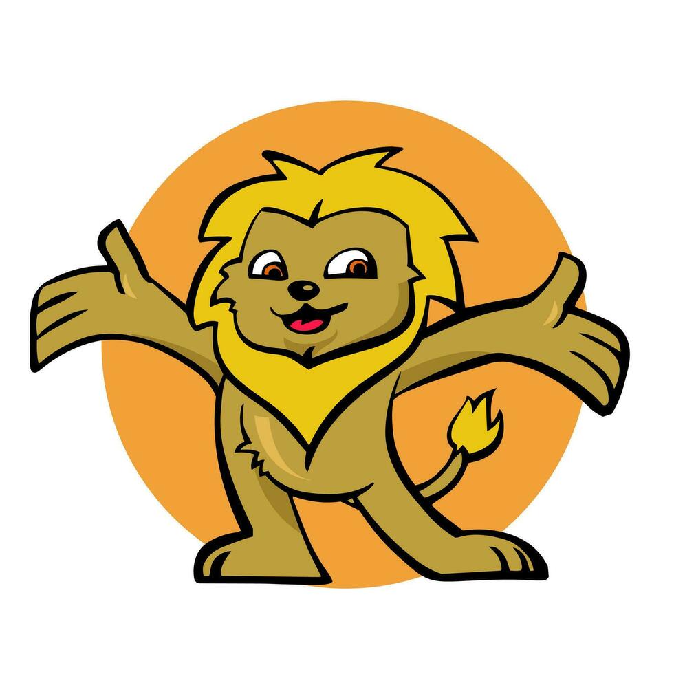 leeuw mascotte merk vector