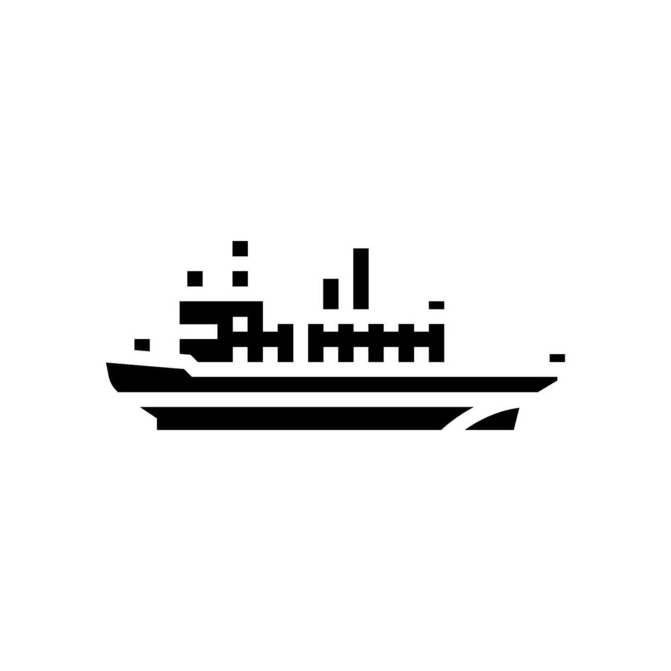 ijs breken schepen glyph icoon vector illustratie