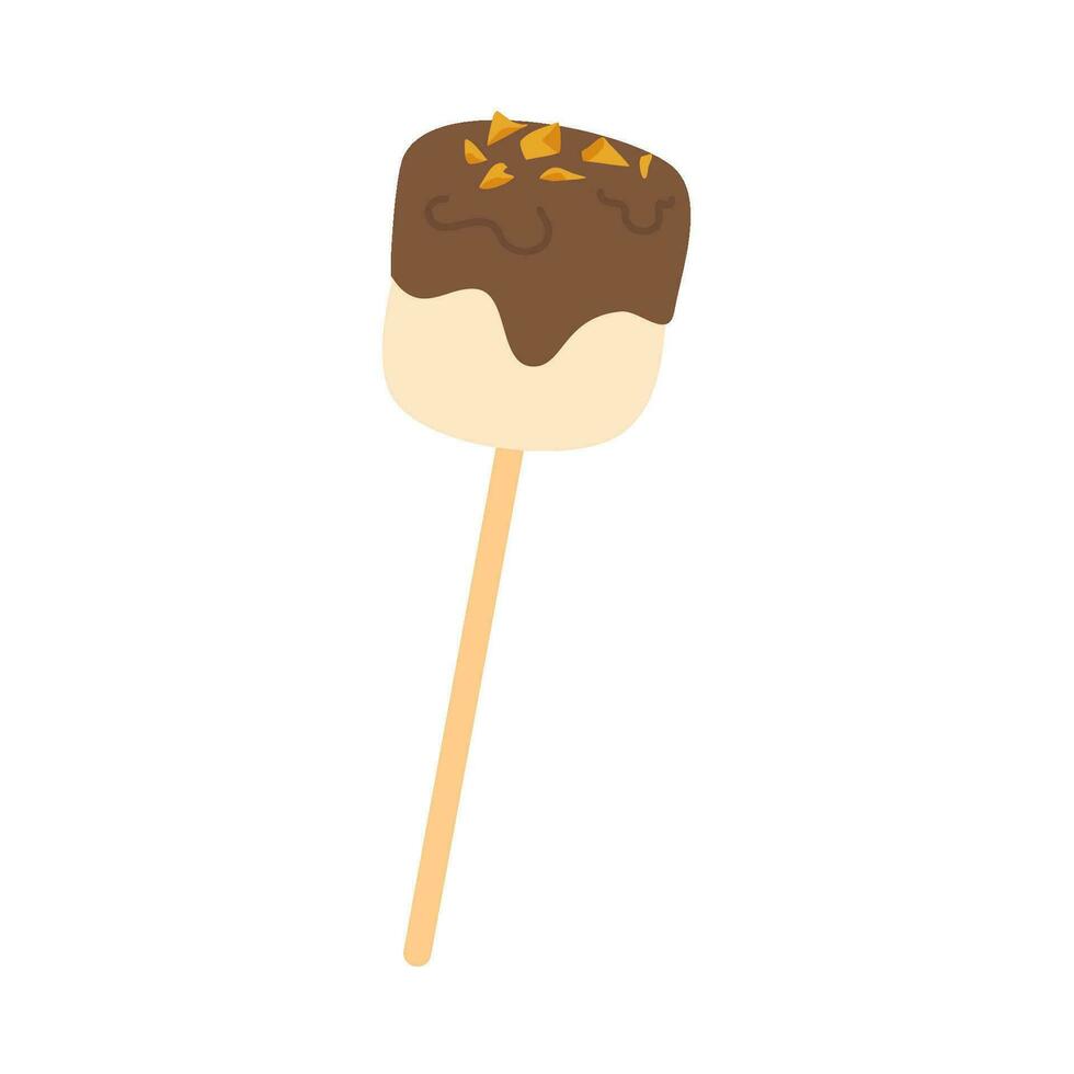 zoet heemst illustratie ontwerp en met chocola topping vector