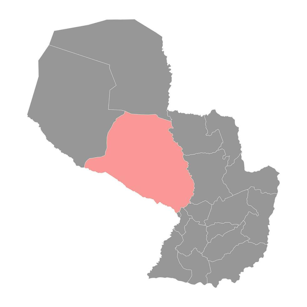 presidente hayes afdeling kaart, afdeling van Paraguay. vector illustratie.