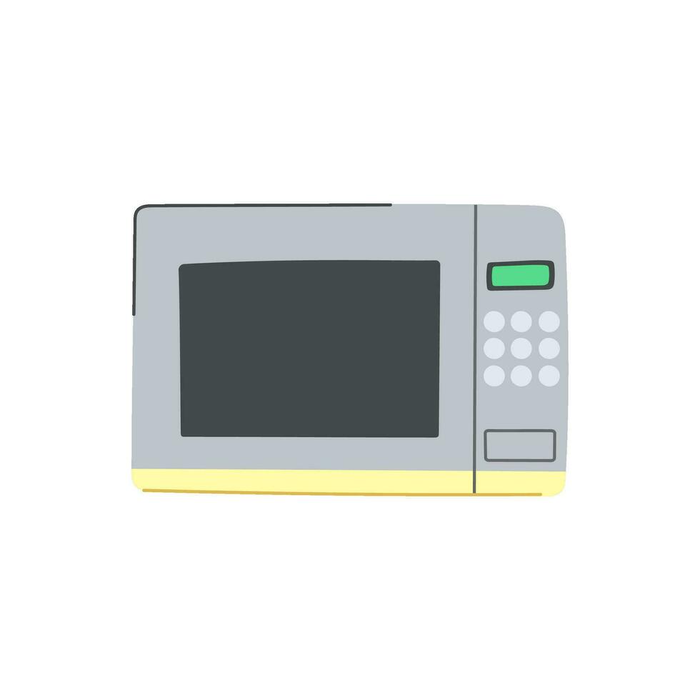 voedsel magnetronoven oven tekenfilm vector illustratie