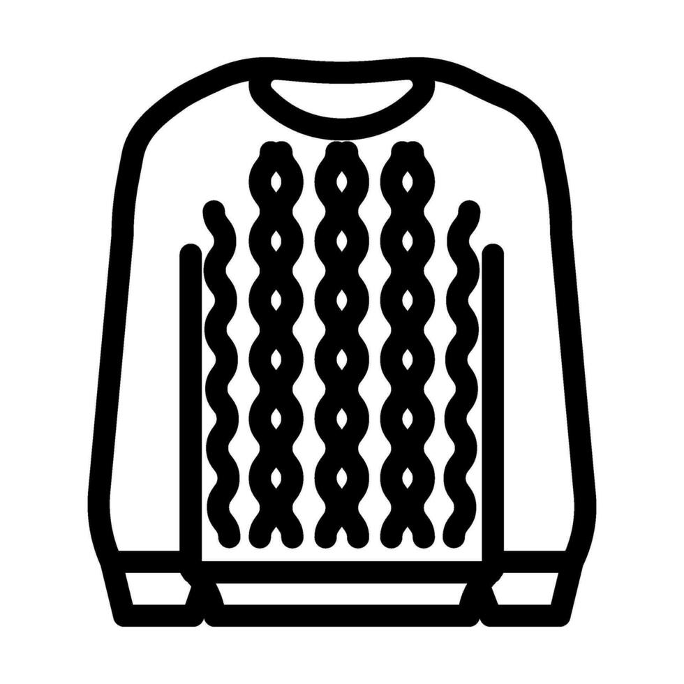 gebreide kleding breiwerk wol lijn icoon vector illustratie