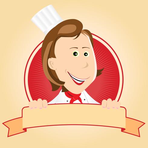 Voedselbanner - Chef-kok vector