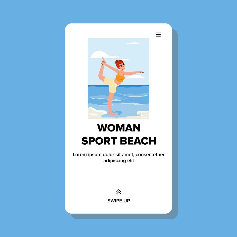 levensstijl vrouw sport strand vector