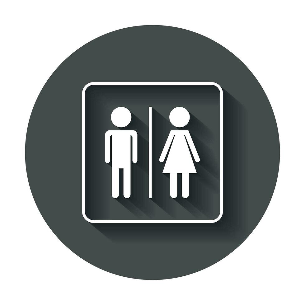 vector Mens en vrouw icoon. modern vlak pictogram. gemakkelijk vlak symbool met lang schaduw.