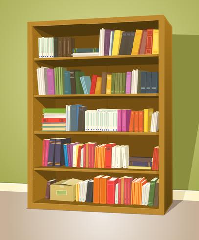 Bibliotheek Boekenplank vector