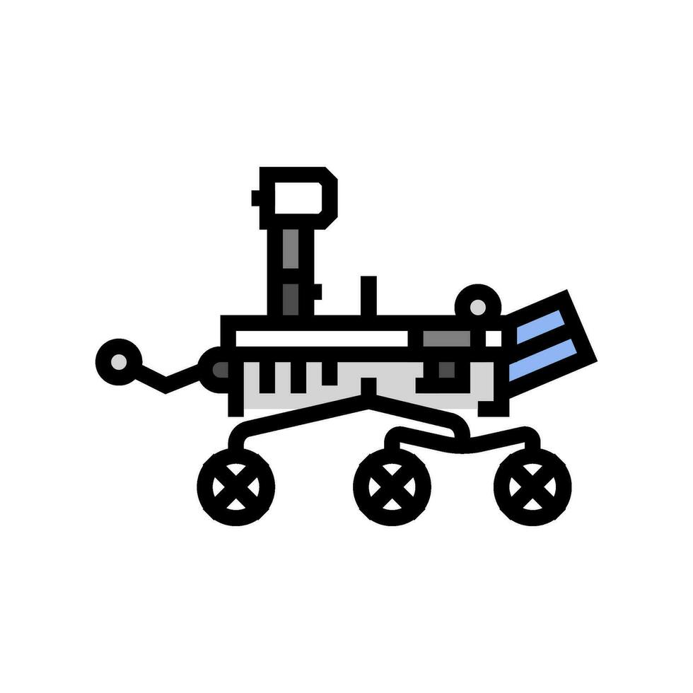 Mars rover planeet kleur icoon vector illustratie