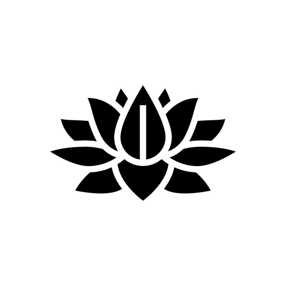 bloem kunst tatoeëren wijnoogst glyph icoon vector illustratie