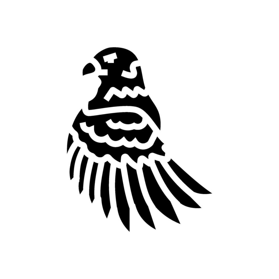 adelaar tatoeëren kunst wijnoogst glyph icoon vector illustratie