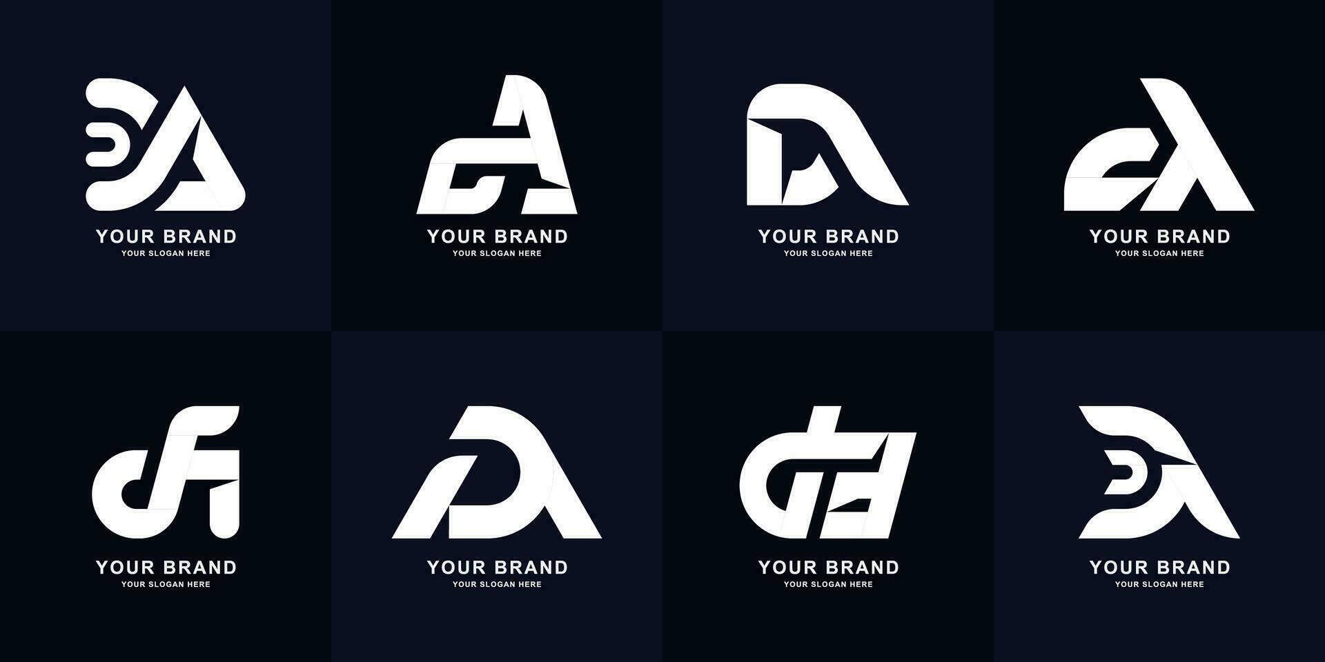 verzameling brief da of advertentie monogram logo ontwerp vector