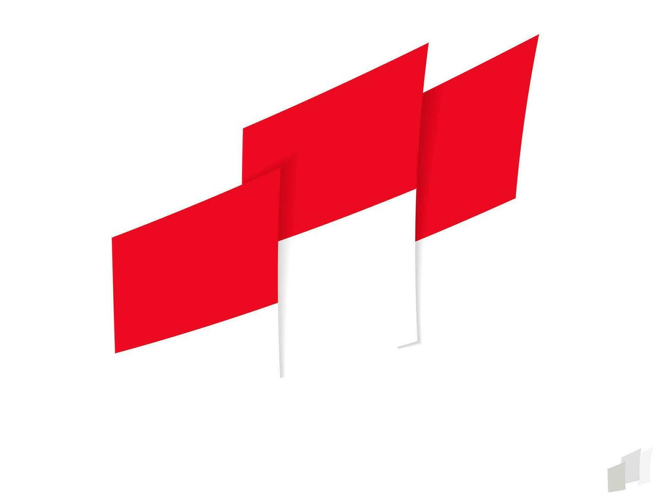 Monaco vlag in een abstract gescheurd ontwerp. modern ontwerp van de Monaco vlag. vector