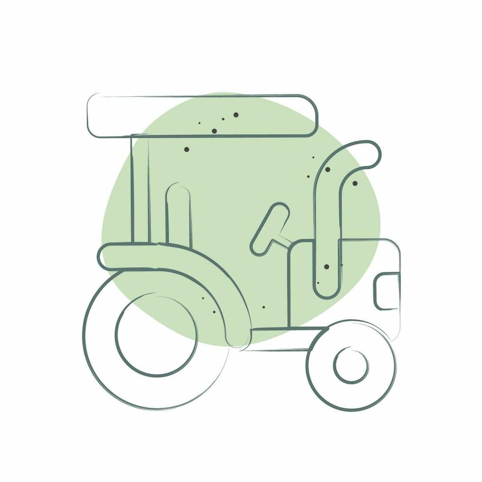 icoon tractor. verwant naar landbouw symbool. kleur plek stijl. gemakkelijk ontwerp bewerkbaar. gemakkelijk illustratie vector