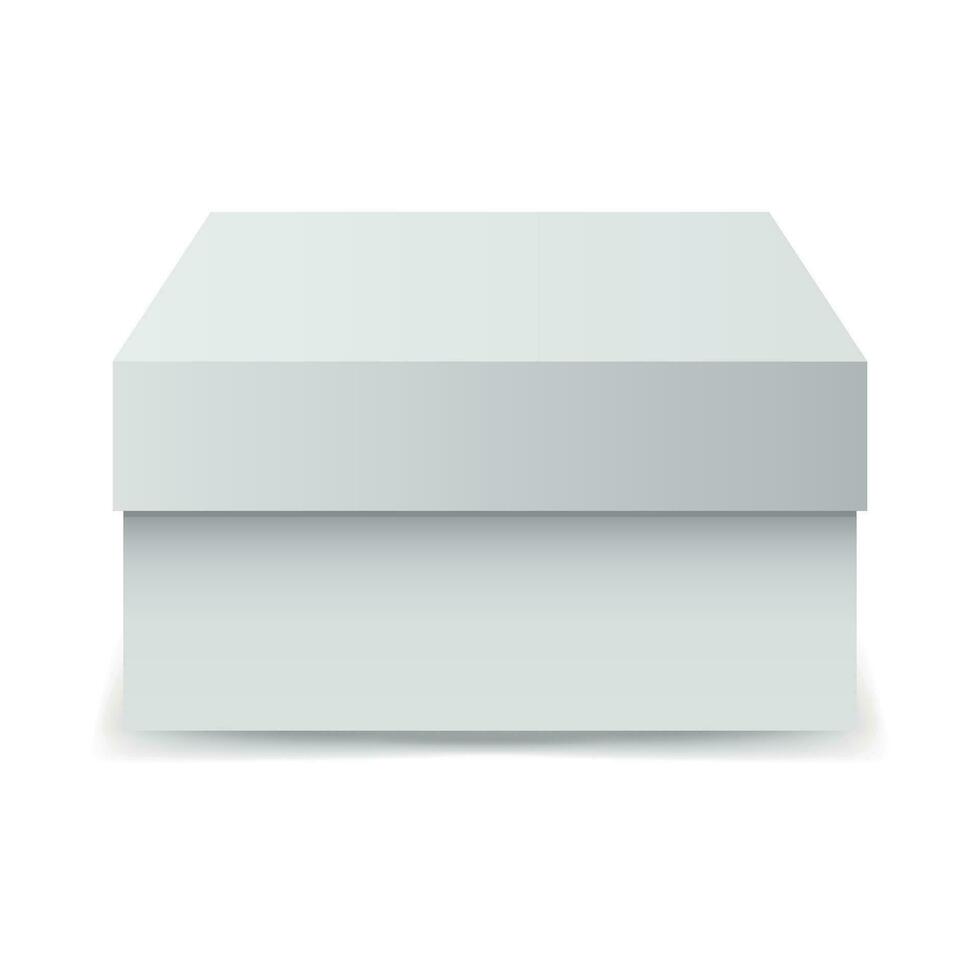 wit karton pakket doos. vector illustratie geïsoleerd Aan wit achtergrond.