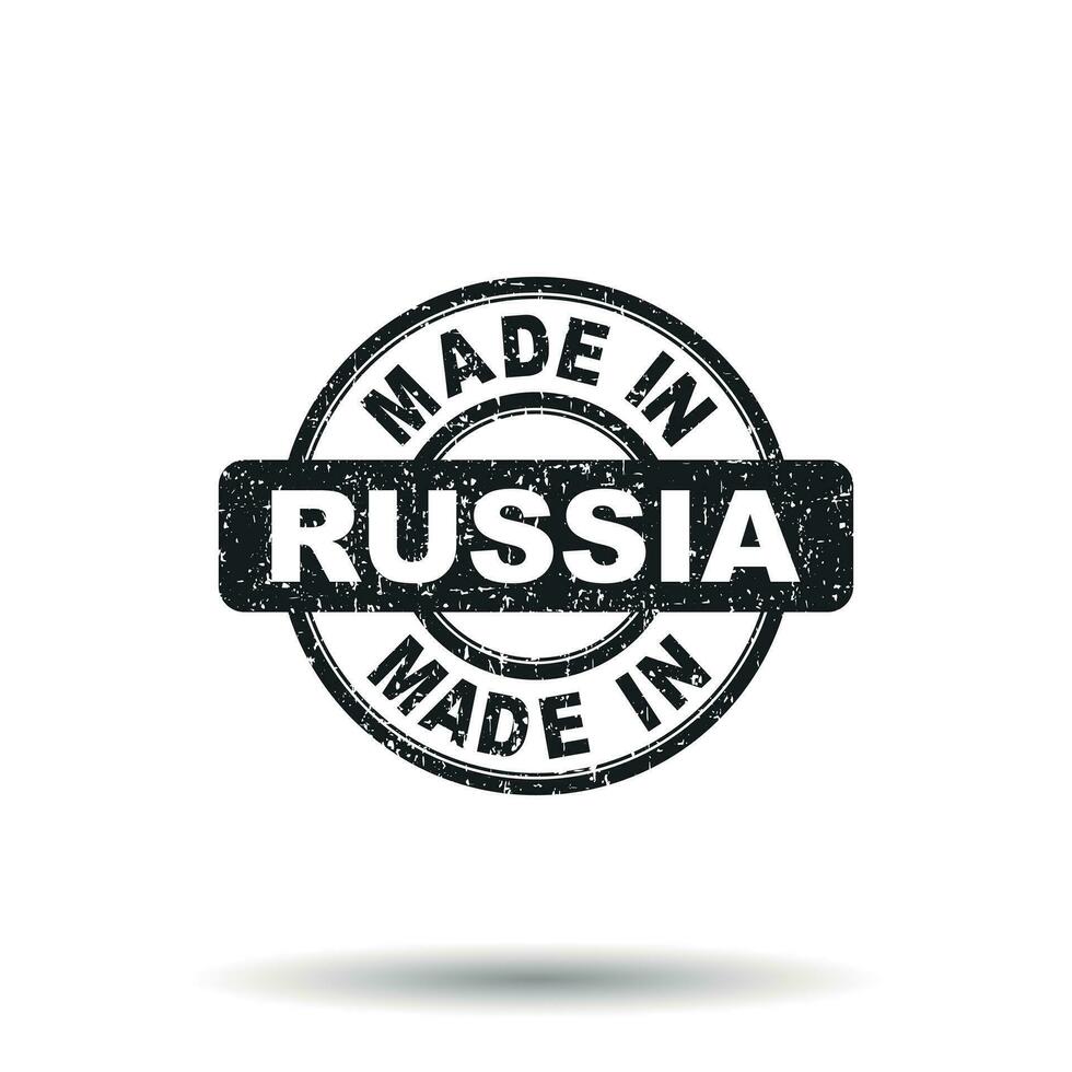 gemaakt in Rusland stempel. vector illustratie Aan wit achtergrond