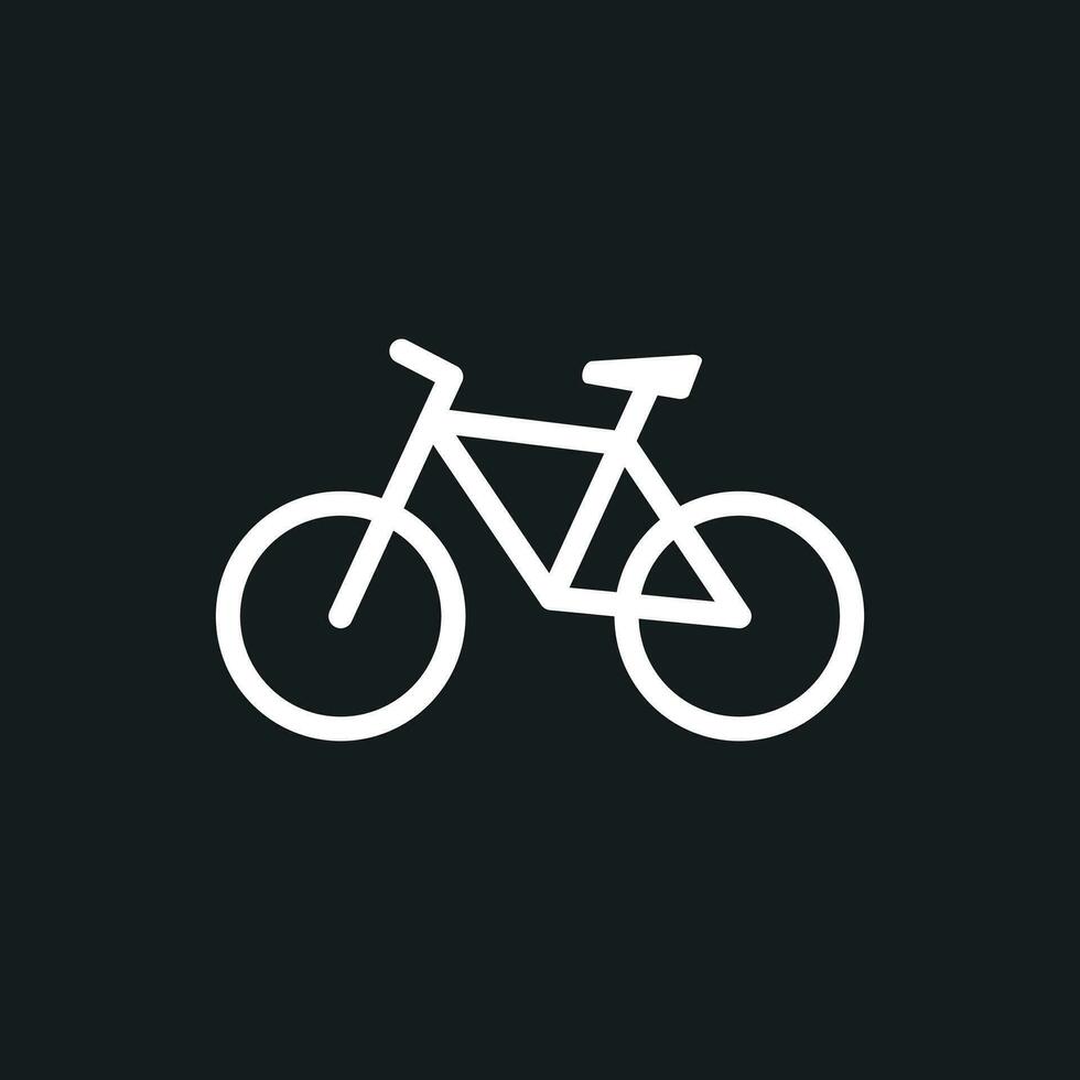 fiets icoon Aan zwart achtergrond. fiets vector illustratie in vlak stijl. pictogrammen voor ontwerp, website.