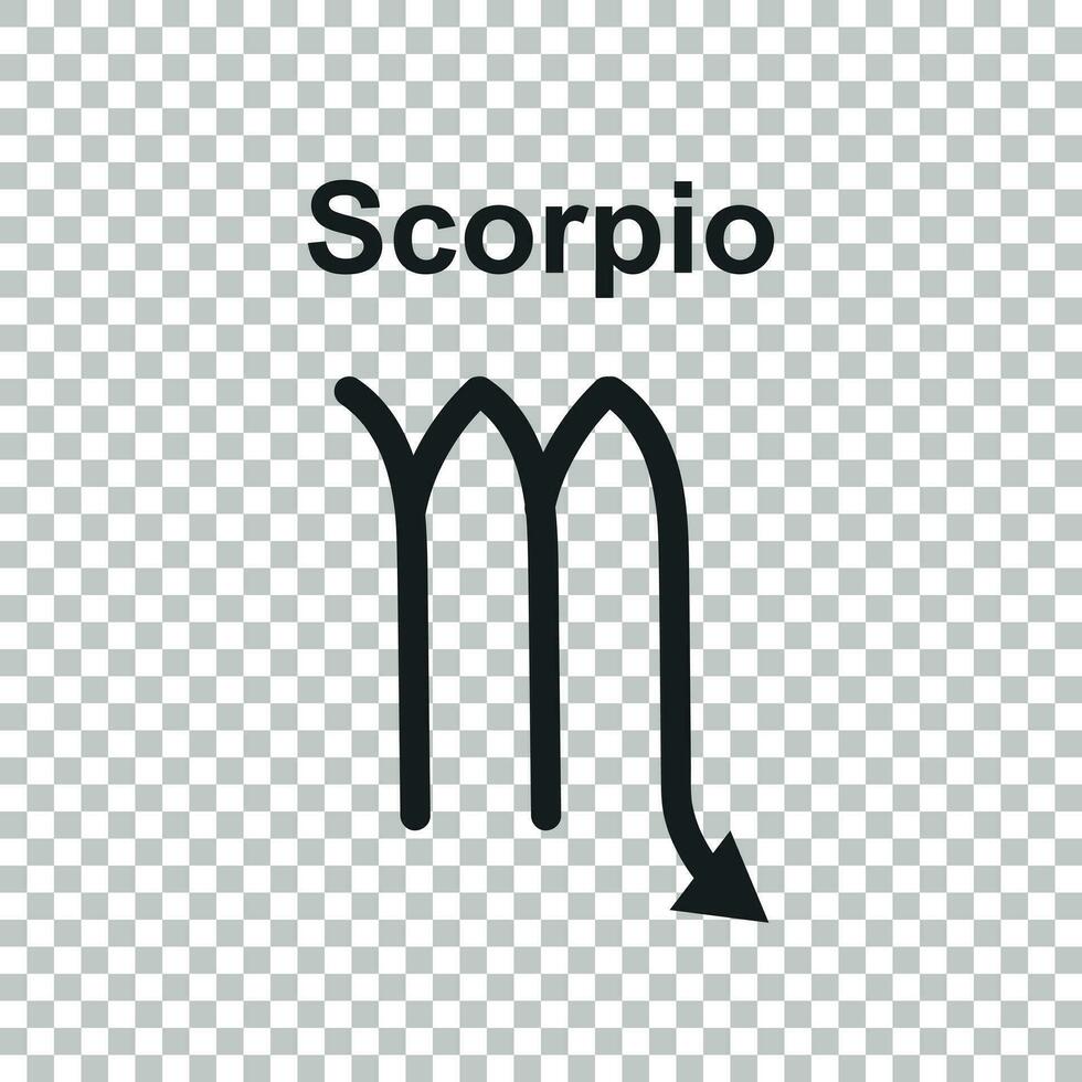 Schorpioen dierenriem teken. vlak astrologie vector illustratie Aan wit achtergrond.