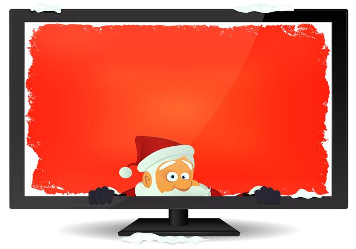 Santa Message Inside TV Achtergrond vector