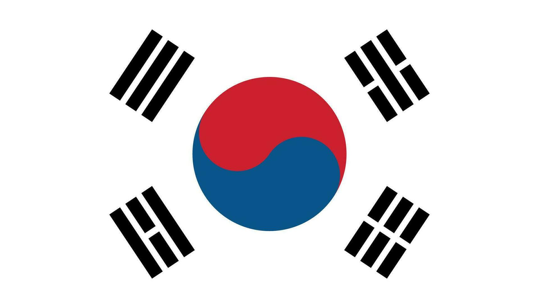 zuiden Korea vlag icoon in vlak stijl. nationaal teken vector illustratie. politiek bedrijf concept.