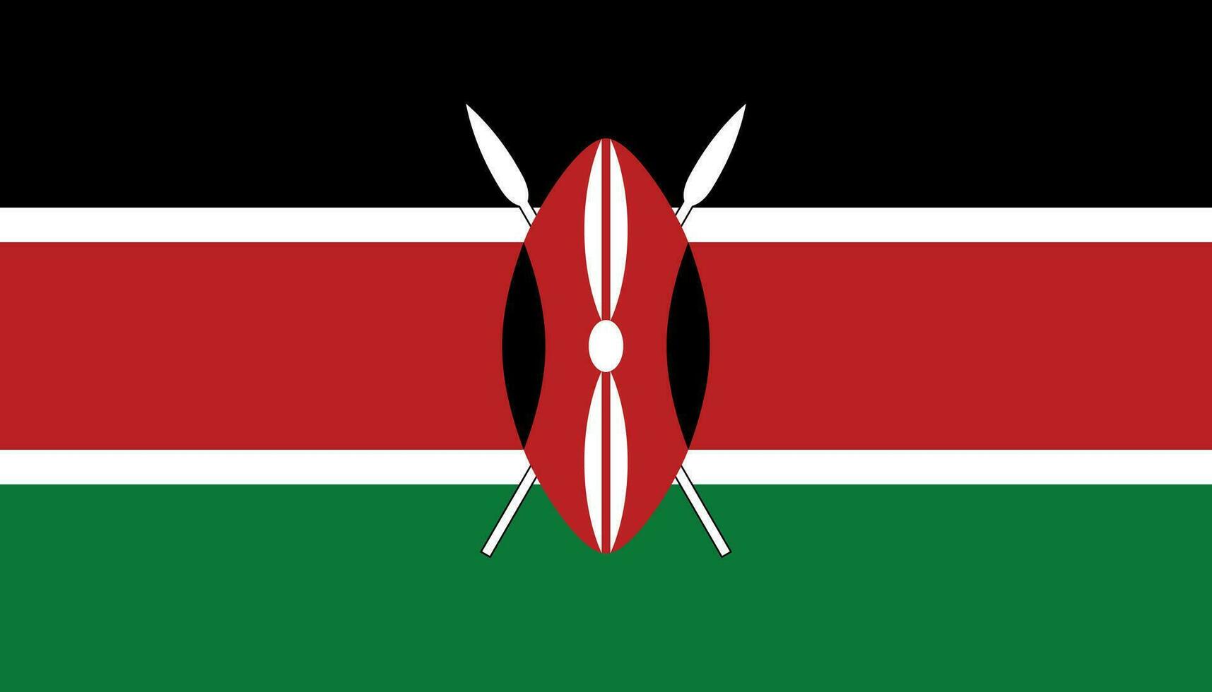Kenia vlag icoon in vlak stijl. nationaal teken vector illustratie Aan wit geïsoleerd achtergrond. politiek bedrijf concept.