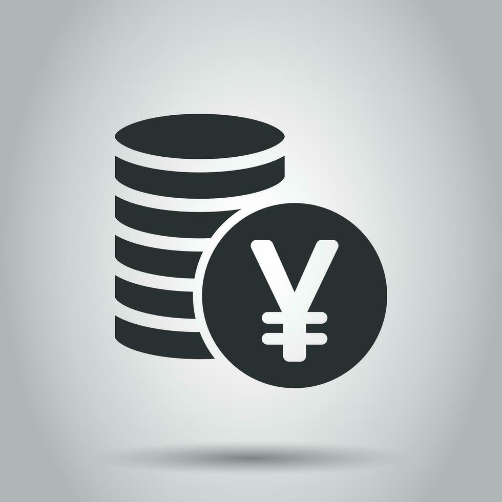 yen, yuan geld valuta vector icoon in vlak stijl. yen munt symbool illustratie Aan wit achtergrond. Azië geld bedrijf concept.