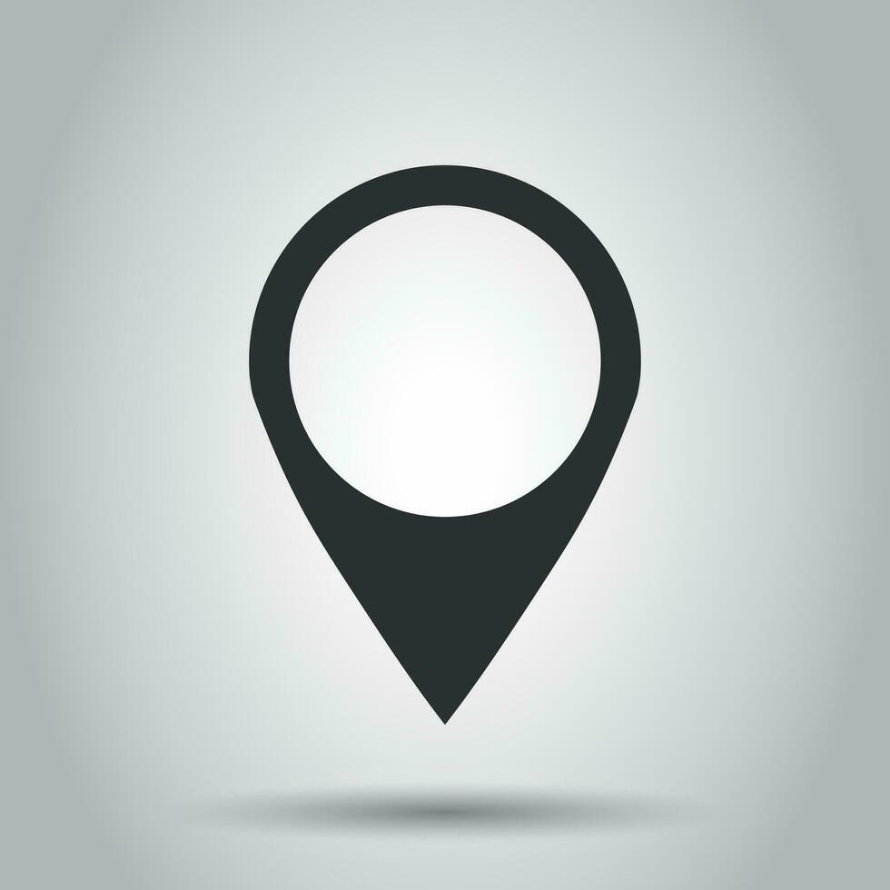 pin kaart icoon in vlak stijl. GPS navigatie vector illustratie Aan wit achtergrond. doelwit bestemming bedrijf concept.