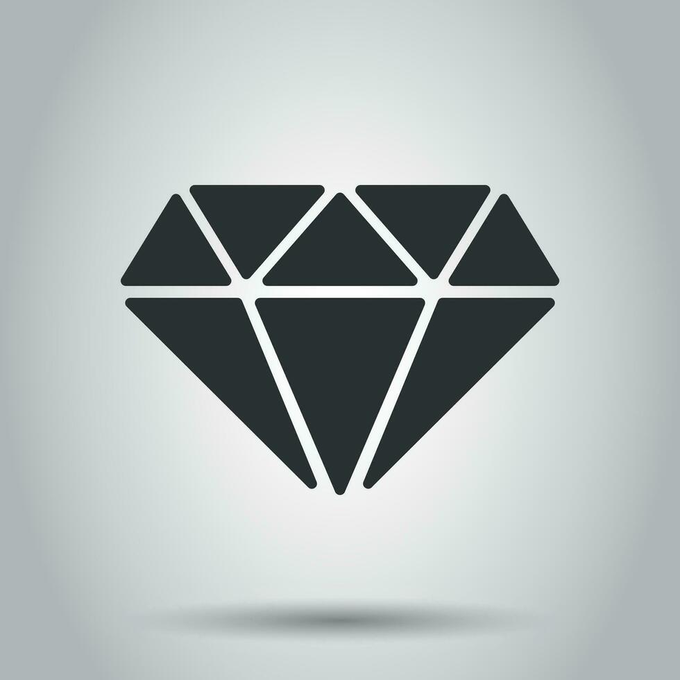 diamant juweel edelsteen vector icoon in vlak stijl. diamant edelsteen illustratie Aan wit achtergrond. sieraden briljant concept.