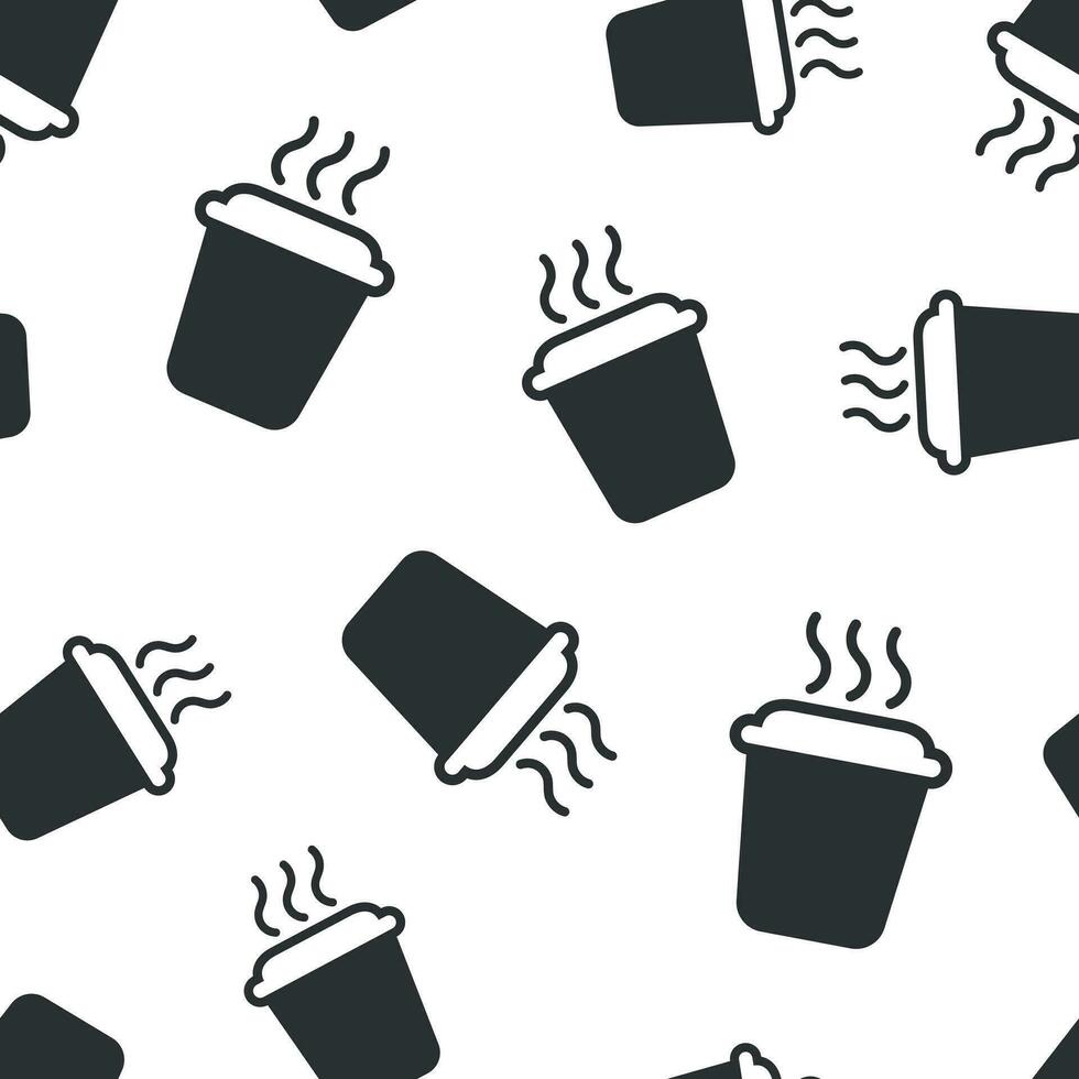 koffie, thee kop icoon naadloos patroon achtergrond. koffie mok vector illustratie. drinken symbool patroon.