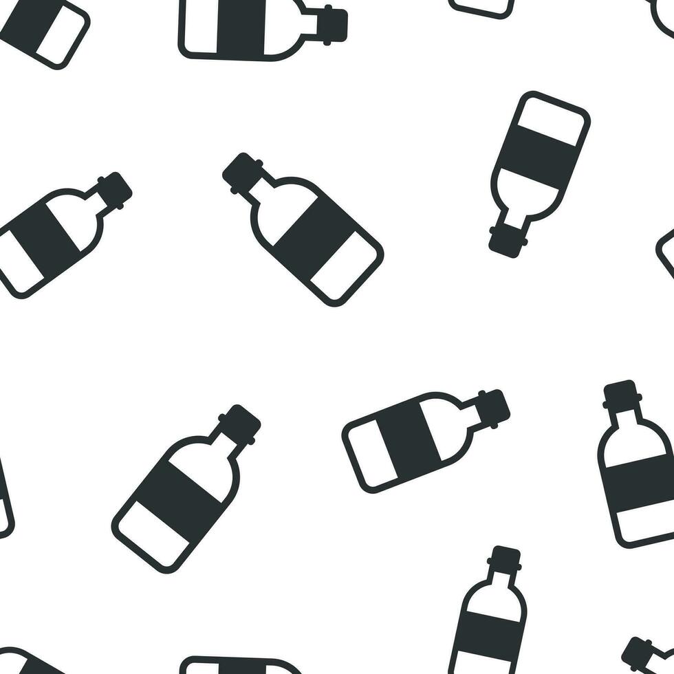 water fles icoon naadloos patroon achtergrond. plastic Frisdrank fles vector illustratie. vloeistof water symbool patroon.