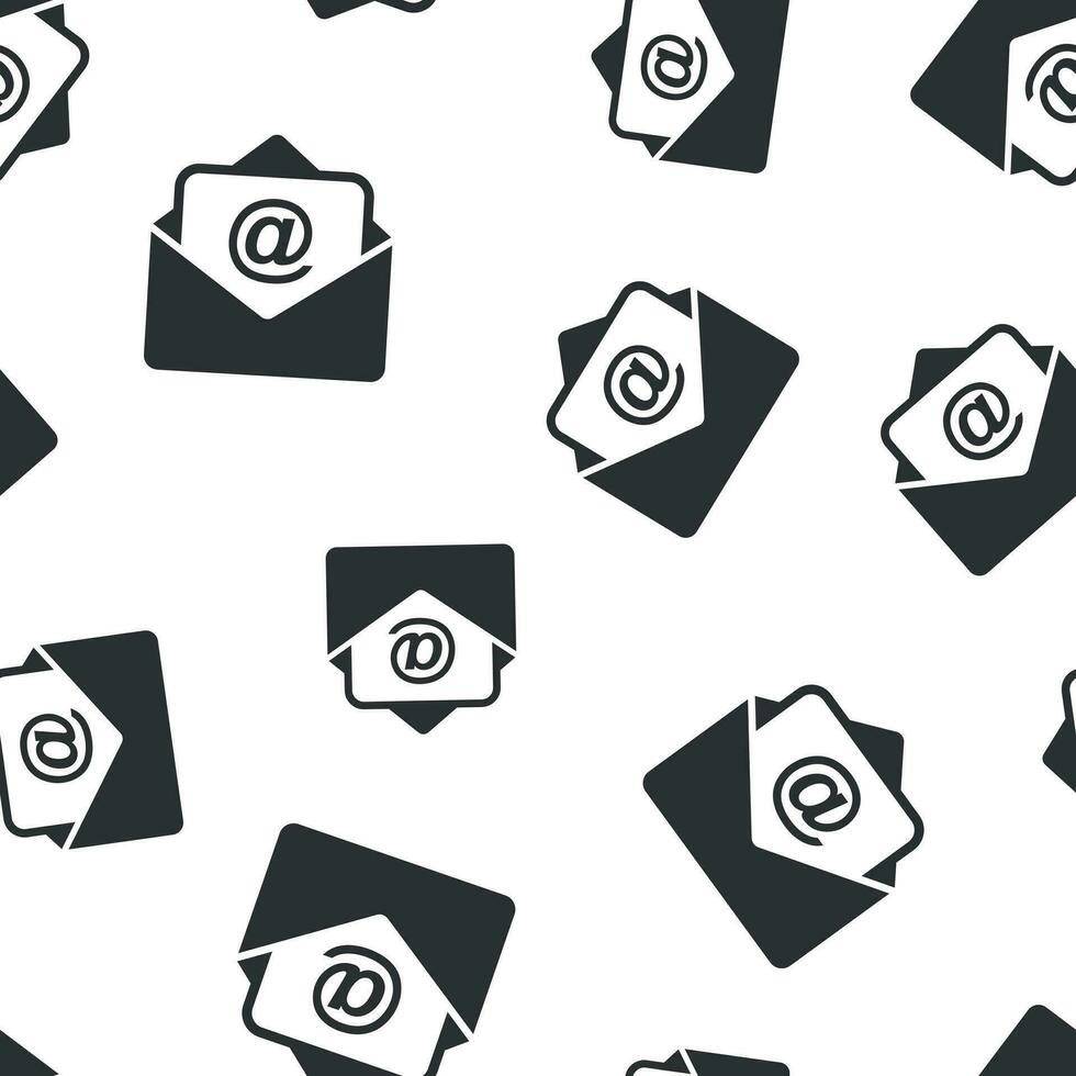mail envelop icoon naadloos patroon achtergrond. e-mail bericht vector illustratie. postbus e-mail symbool patroon.