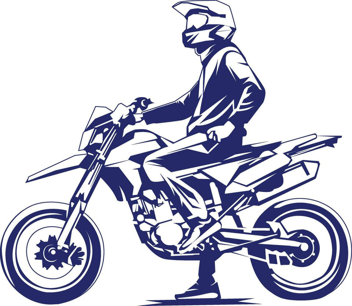 vector ontwerp van motorcross springen silhouet, extreem fiets stunt logo