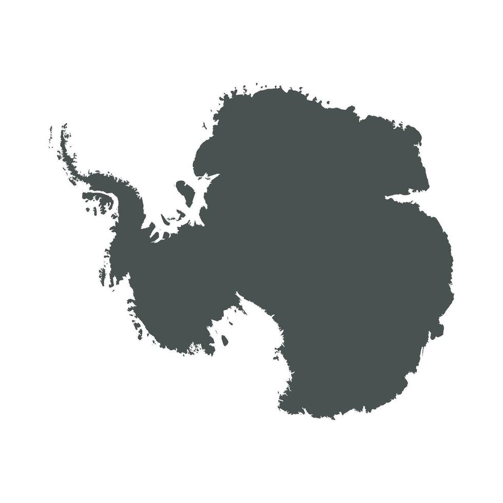 antarctica vector kaart. zwart icoon Aan wit achtergrond.