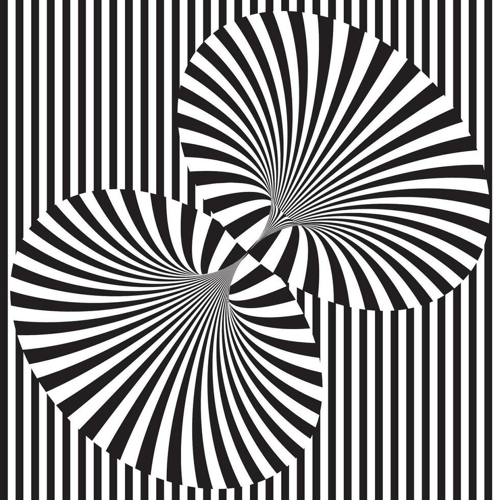 abstract achtergrond met een zwart en wit optisch illusie ontwerp vector
