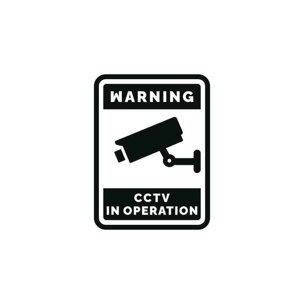 cctv in operatie voorzichtigheid waarschuwing symbool ontwerp vector